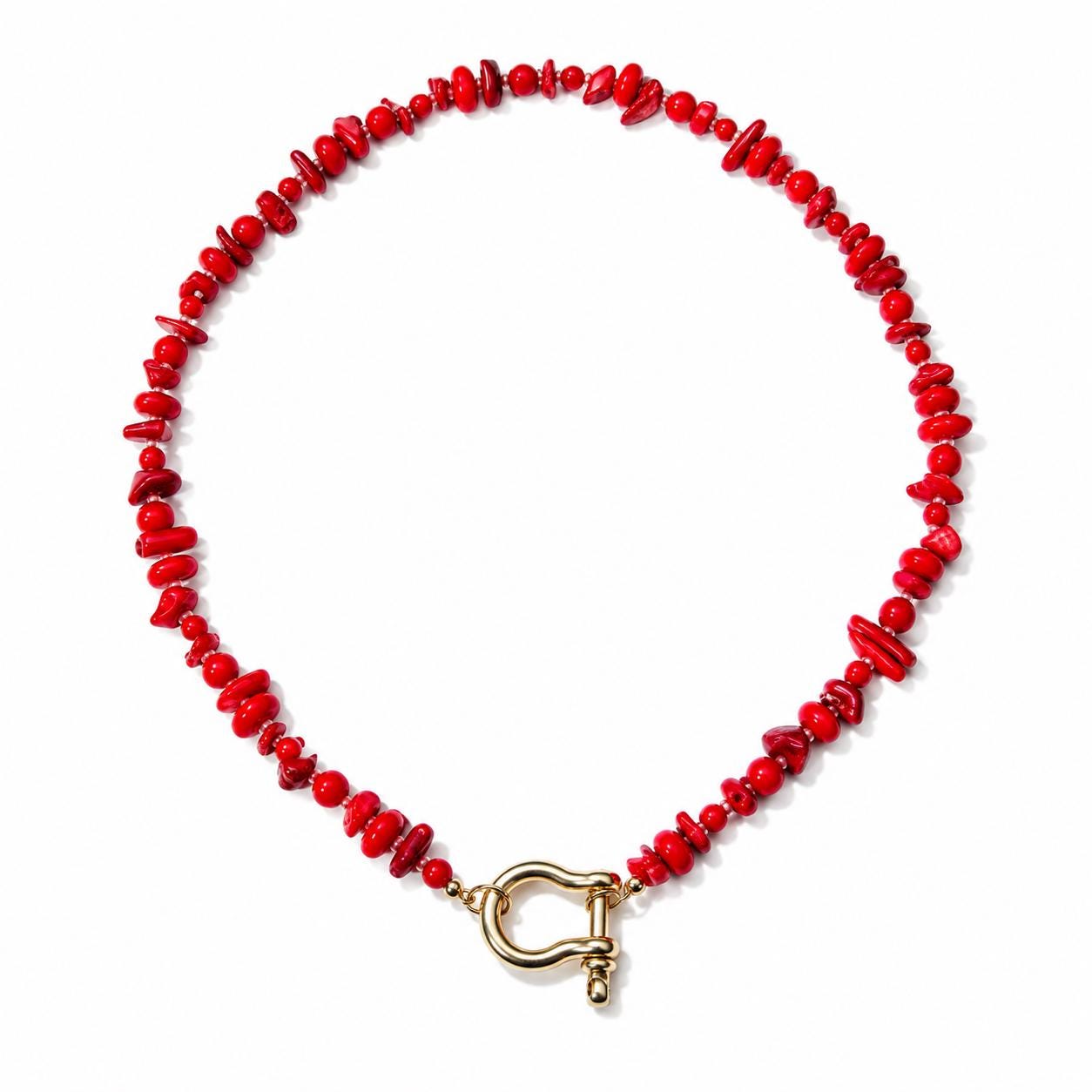 Red Coral Tanzanite Choker Necklace