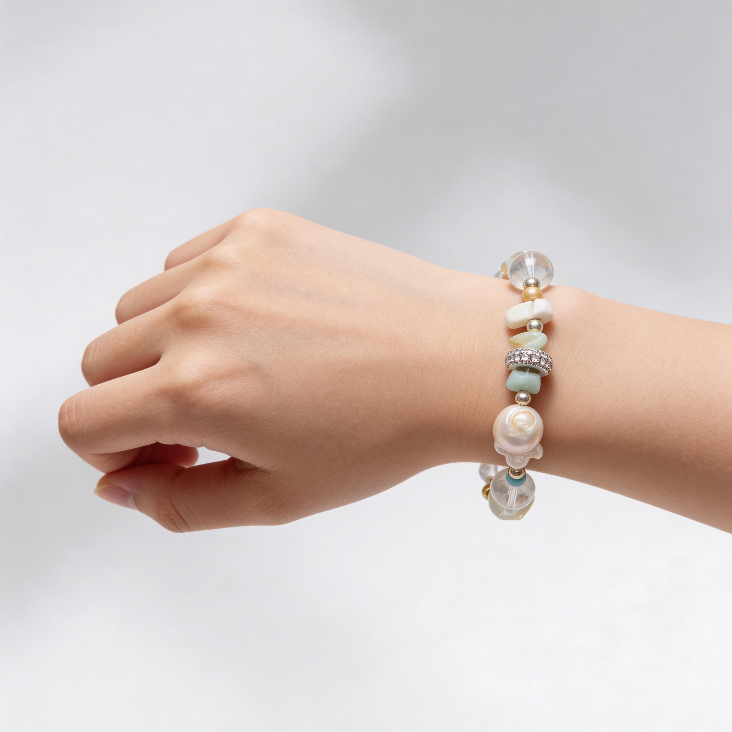 Turquoise Baroque Pearl Bracelet