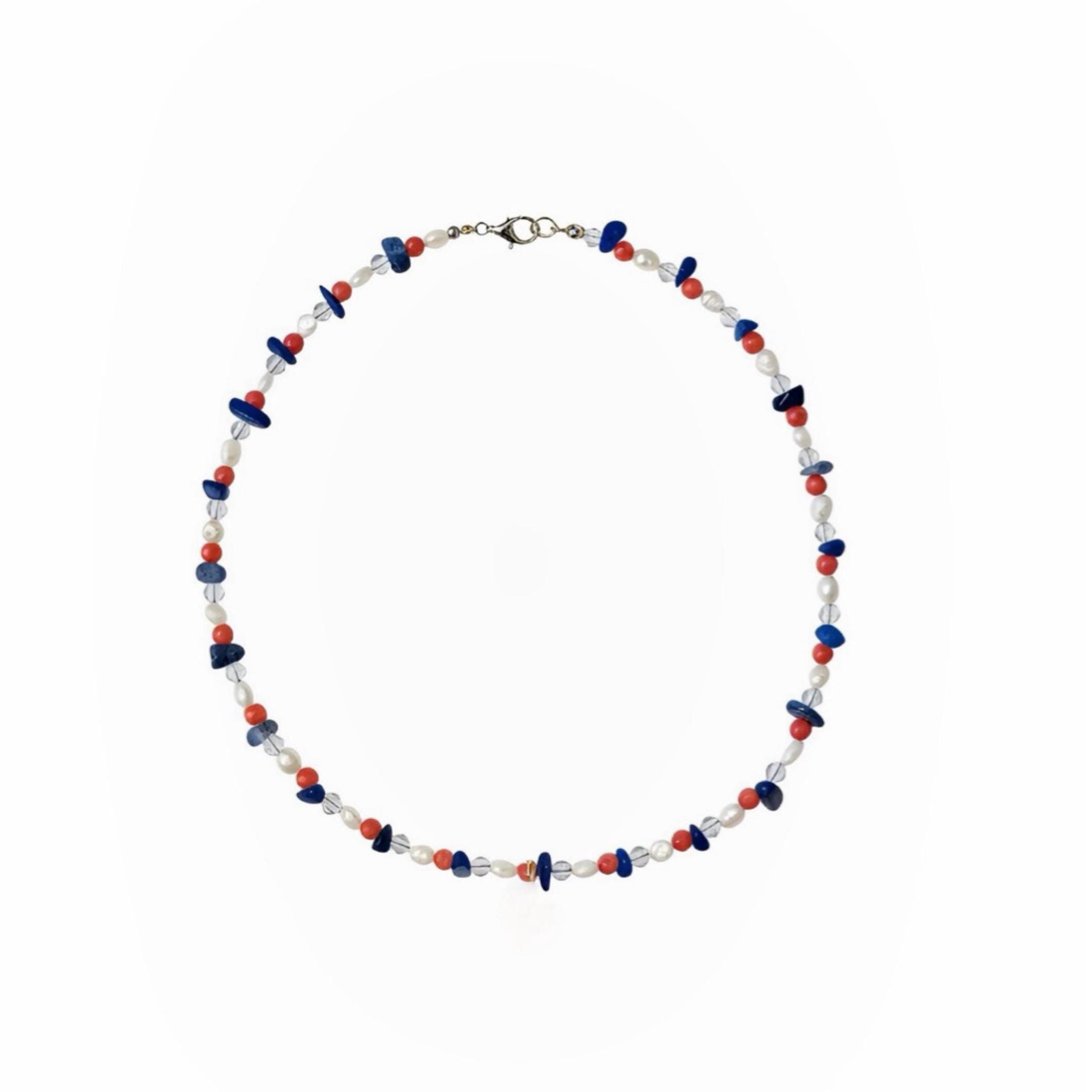 Lapis Lazuli Freshwater Pearl Necklace