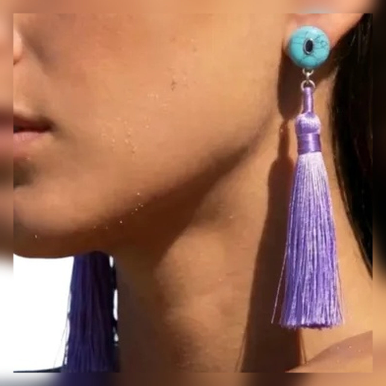 Juliette turquoise tassel earrings